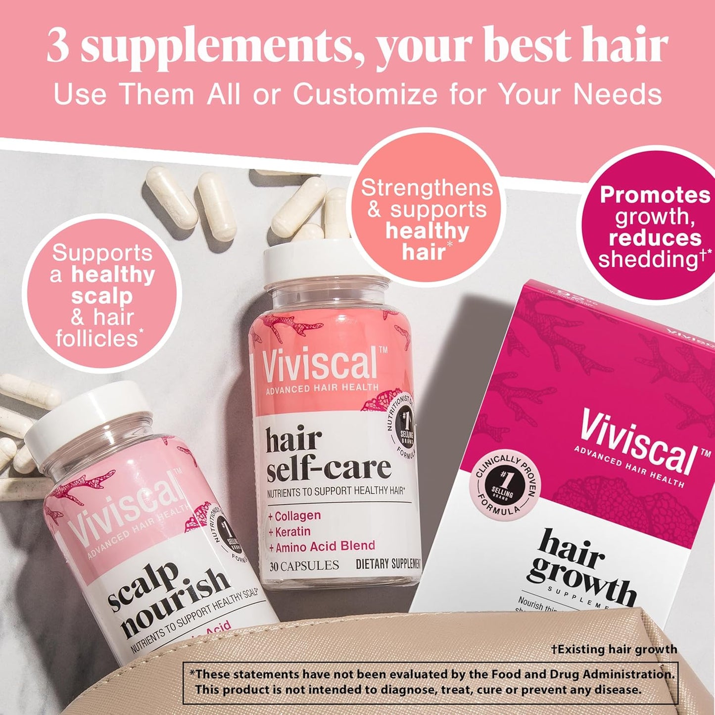 Viviscal Scalp Nourish Supplement - Nutrient Blend for Scalp Health & Hair Growth | 30 Count