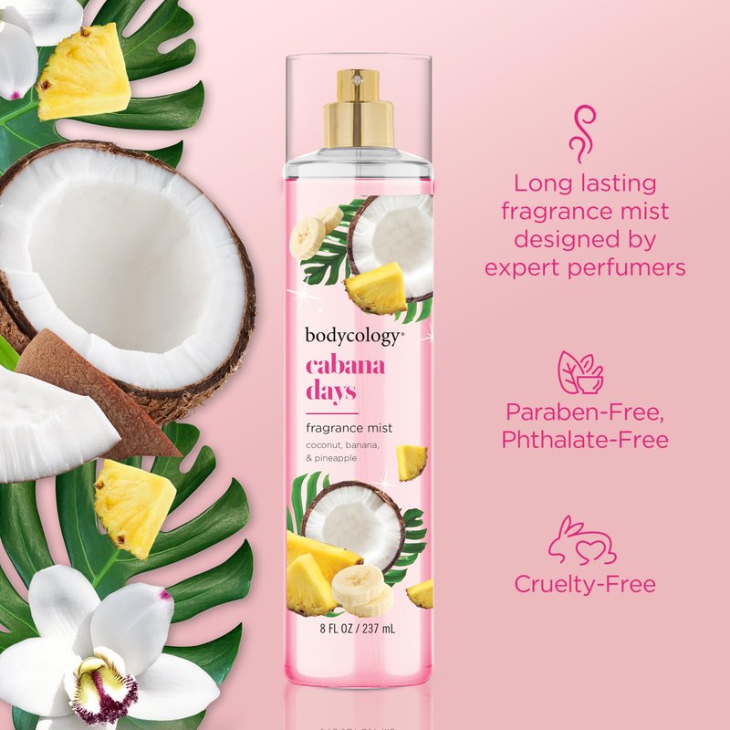 Bodycology Long-Lasting Fragrance Body Mist, Cabana Days, 8 fl oz