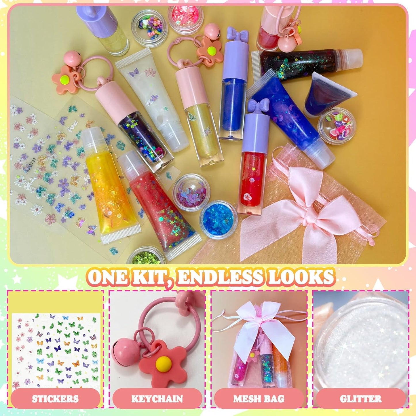 Thaluna Lip Gloss Making Kit - DIY Lip Gloss Set for Women | Fun, Moisturizing & Glittery Gifts