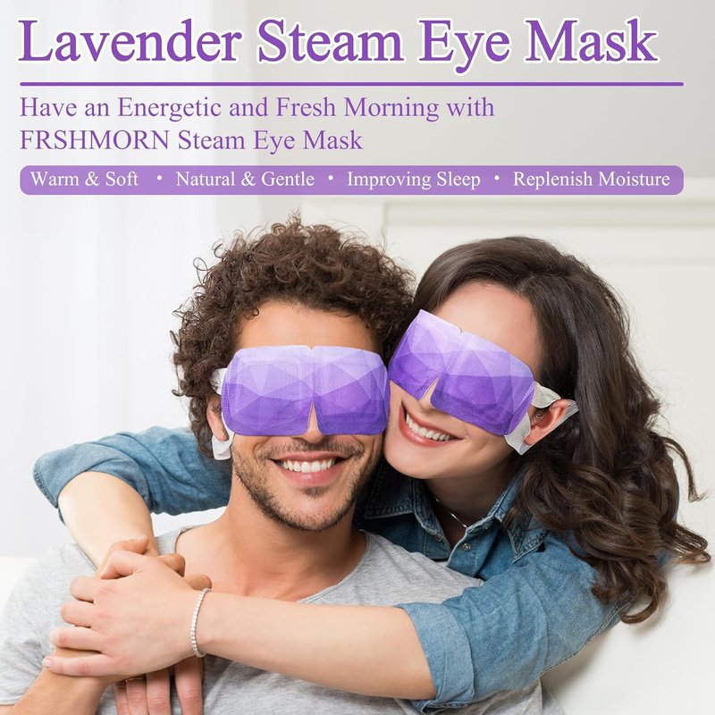 Heated Eye Mask for Sleeping - 16 Packs Self-Heating Steam Eye Masks | Lavender Warm Compress for Home, Office & Travel