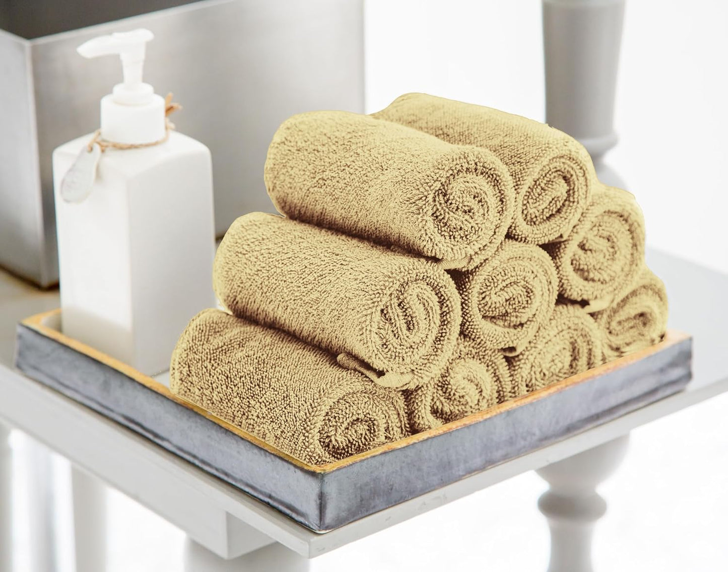 Utopia Towels 24 Pack Cotton Washcloths - Premium 100% Ring Spun Cotton, Highly Absorbent, Soft White Face Cloths
