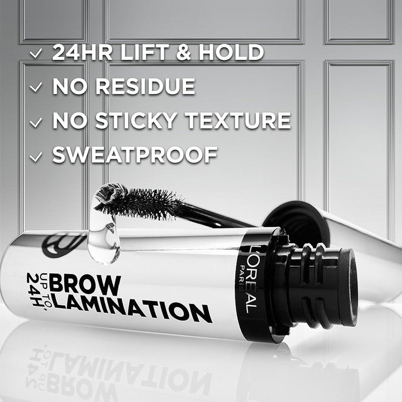 L'Oreal Paris Infallible Brow Lamination Gel - Water-Resistant 24H Longwear, Clear 0.16 Fl Oz