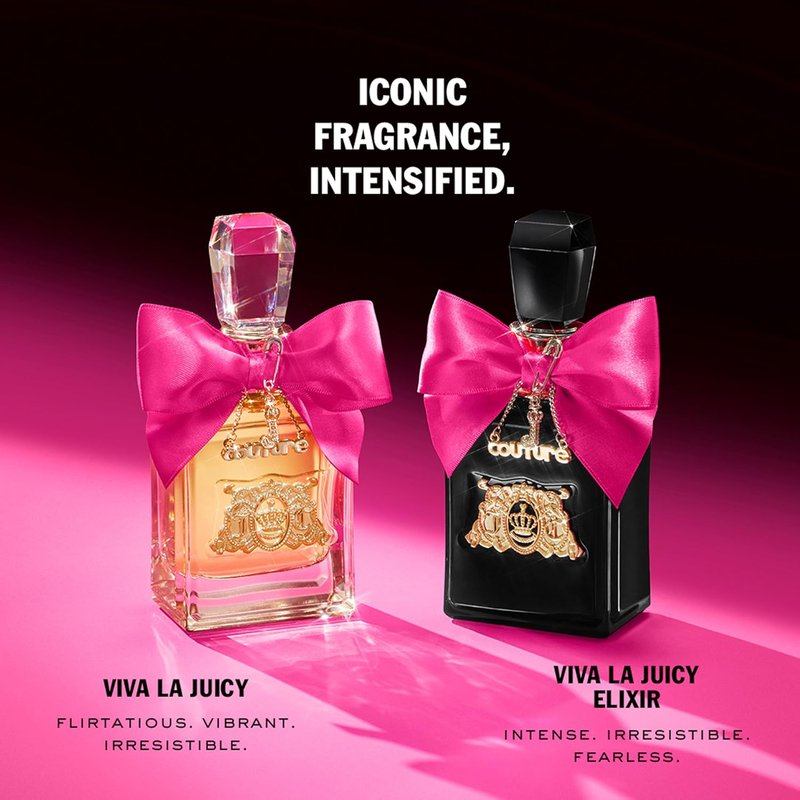 Juicy Couture Viva La Juicy Elixir De Parfum Spray - Long-Lasting Floral Amber Women's Perfume | Travel Size 0.33 fl oz