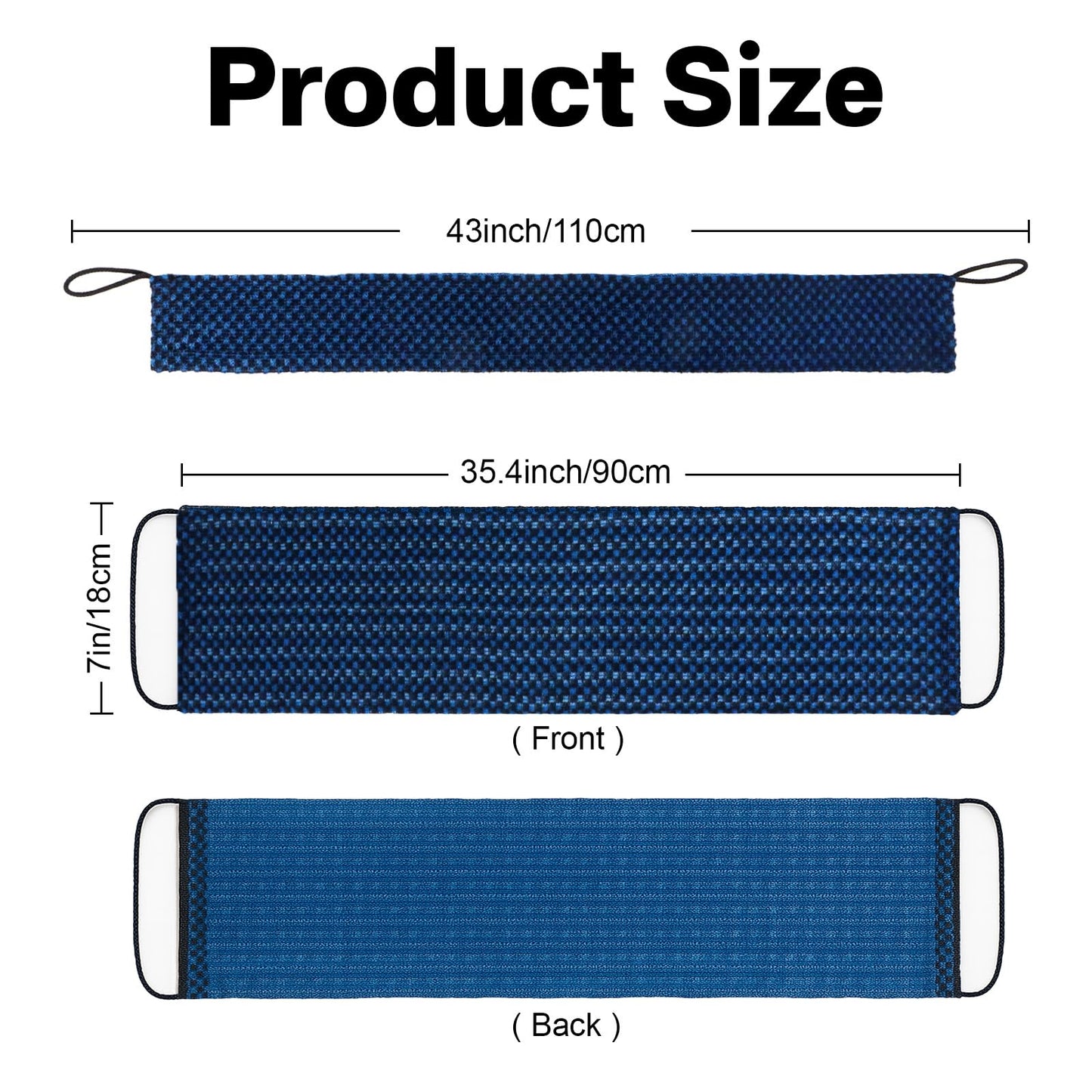 Yiclick Dual-Textured Exfoliating Washcloth Towel - Back Scrubber for Use in Shower Bath, Exfoliating Body Scrubber Exfoliator, Japanese Exfoliate Loofah Lufa Sponge Wash Cloth for Women Men