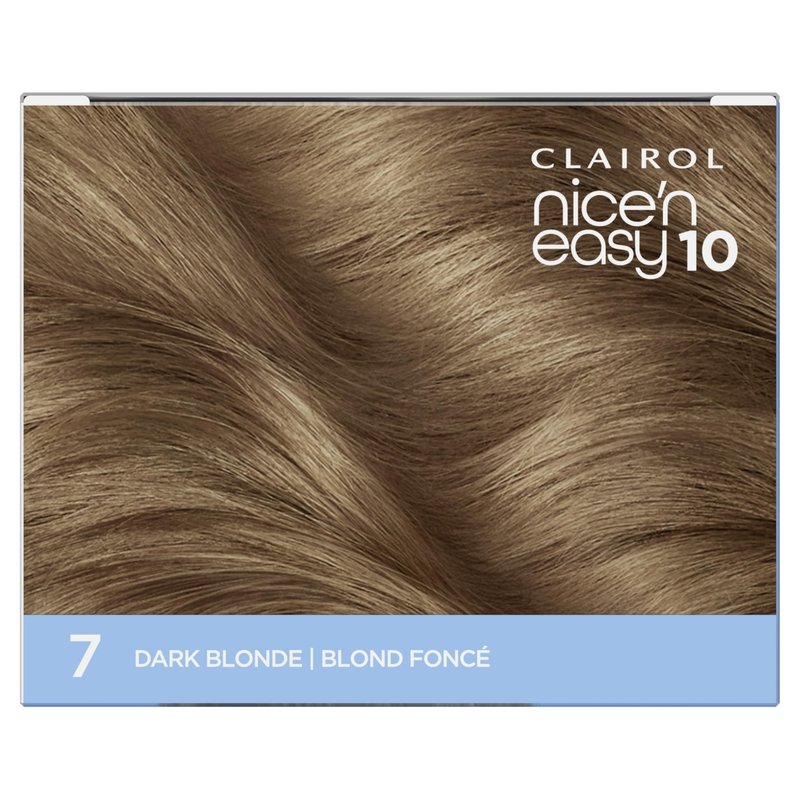 Clairol Nice'N Easy 10 Permanent Hair Dye, 7 Dark Blonde Hair Color, Pack of 1