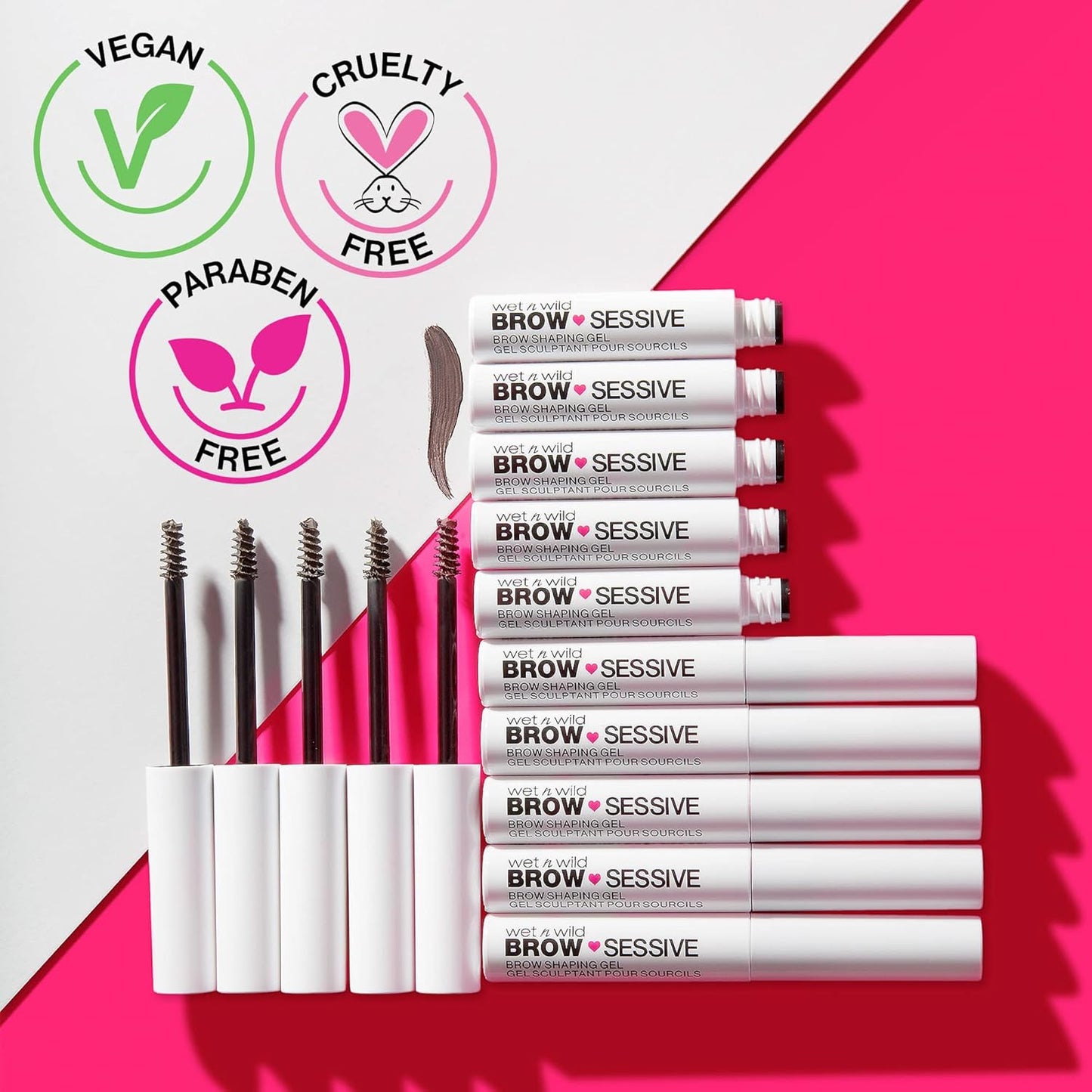 Wet n Wild Brow-Sessive Eyebrow Gel - Long-Lasting Brown Shaping Formula for Perfect Brows