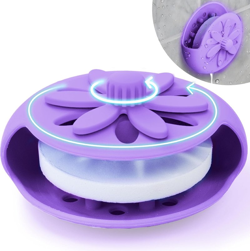 Purple Shower Steamers Tray - Suction Cup Holder for Long-Lasting Use | Flake Bath Bombs Container