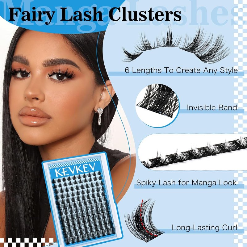 Lash Clusters - California Sunset Manga Style Volume 144 Pcs | Soft 8-18mm Mix Eyelash Extensions