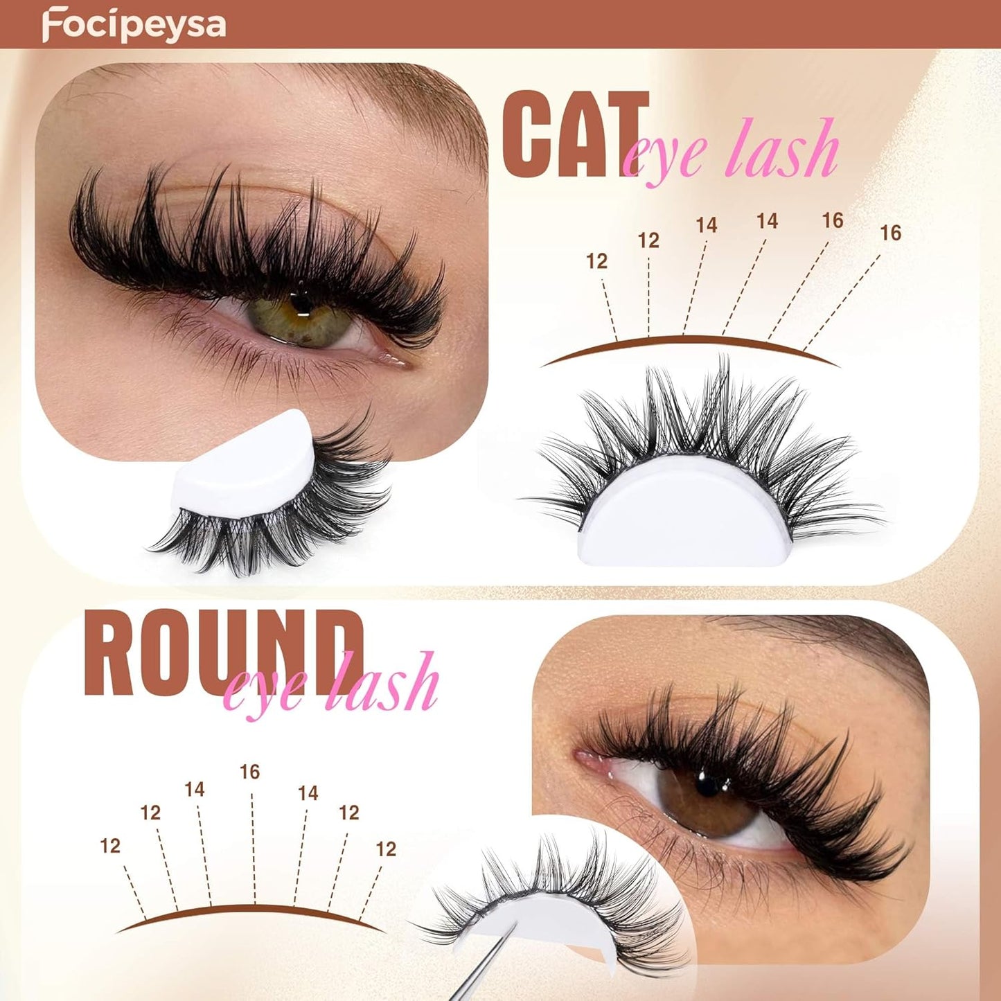 Wispy Lash Clusters - 12-16mm Natural Look Eyelash Extensions | DIY Fairy Lashes for Salon Effect