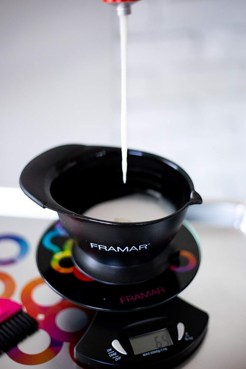 FRAMAR Hair Color Scale - Digital Salon Scale for Accurate Hair Color Mixing | Easy to Clean, Elegant Black