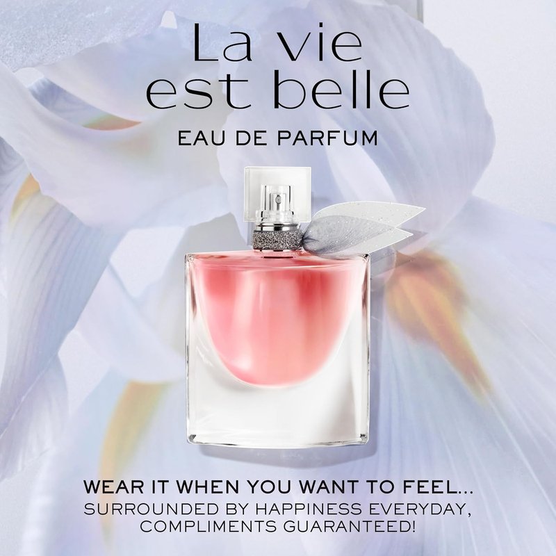 Lancôme La Vie Est Belle Eau de Parfum - Long-Lasting Floral & Sweet Fragrance with Iris, Patchouli, Vanilla | 3.4 oz