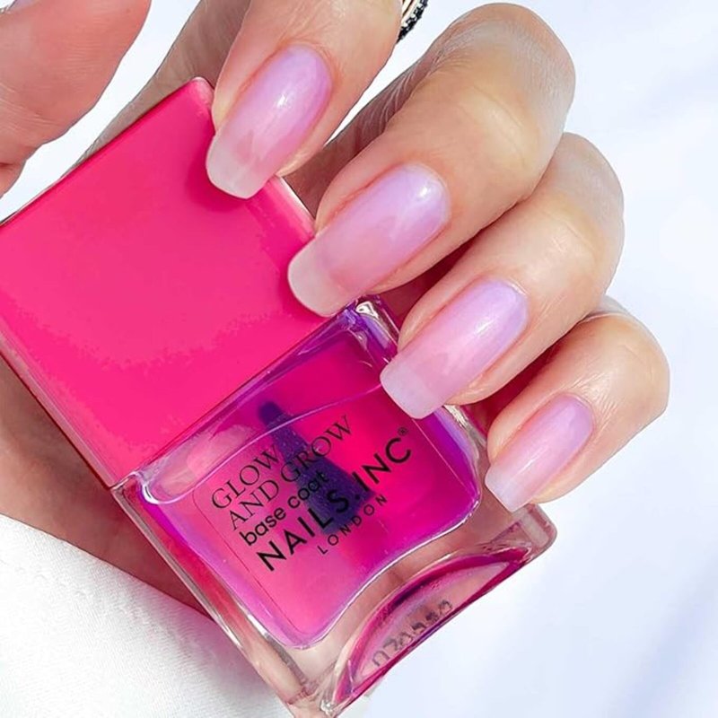 Nails Inc 45 Second Speedy Gloss, Sienna, Sheer Pink, Glow, No Chip, Long Lasting, Quick Dry, Air Dry, Professional Manicures & Pedicures, Fingernails & Toenails, Vegan Nail Polish, 0.47 Fl Oz