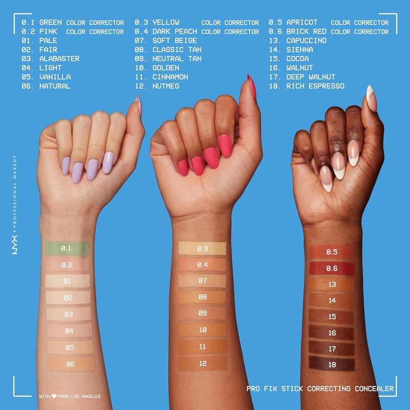 NYX PROFESSIONAL MAKEUP Pro Fix Stick Concealer - Buildable Medium Coverage, Pale Shade