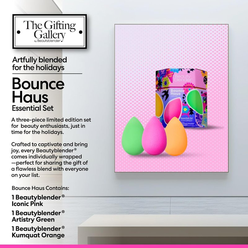 Beautyblender Bouncehaus Essentials Set | 3-Piece Latex-Free Makeup Sponge Set for Flawless Airbrush Finish