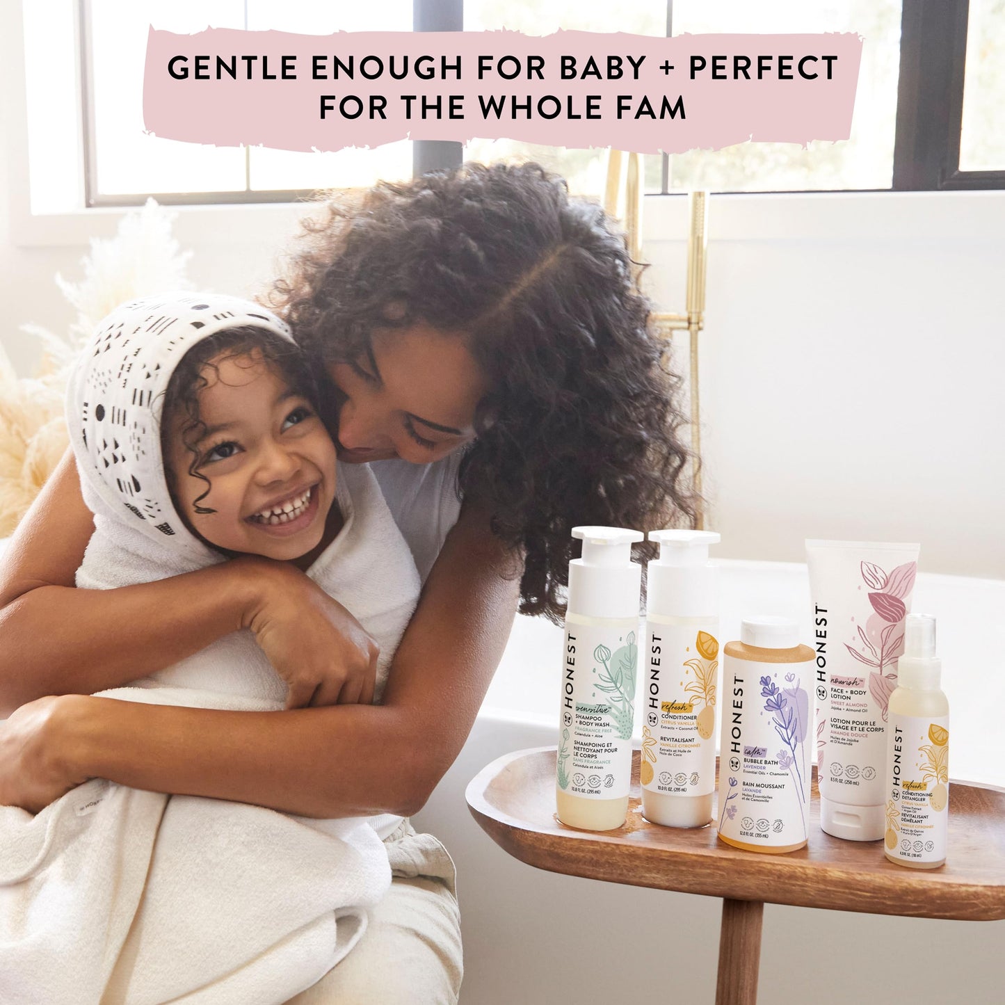 The Honest Company 2-in-1 Cleansing Shampoo and Body Wash Face Lotion Bundle, Gentle for Baby Naturally Derived Citrus Vanilla Refresh 18.5 fl oz
