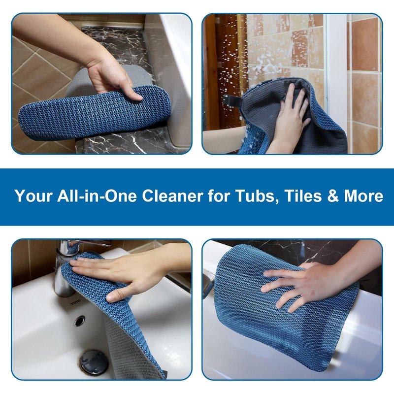 outtip Hot Tub,Bathtub Surface Cleaner Towels,Spa Scum Remover & Cleaning Tools,Absorbs Oils & Grime Accessories,Non-Scratch Surface Cleaner for Jacuzzi,Spa,Shower (12"x12")