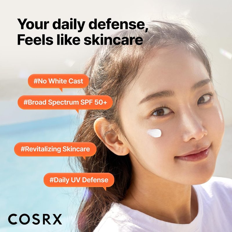 COSRX Vitamin E Sunscreen SPF 50 - Lightweight, Non-Sticky Formula for Oily Skin | Hydrating, Natural Glow, 1.69 fl oz