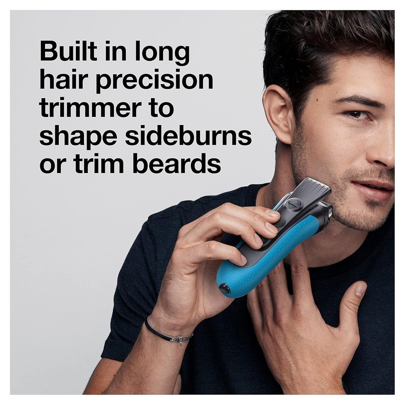 Braun Electric Series 3 Razor - Rechargeable Wet & Dry Foil Shaver for Men | Precision Trimmer, Blue/Black