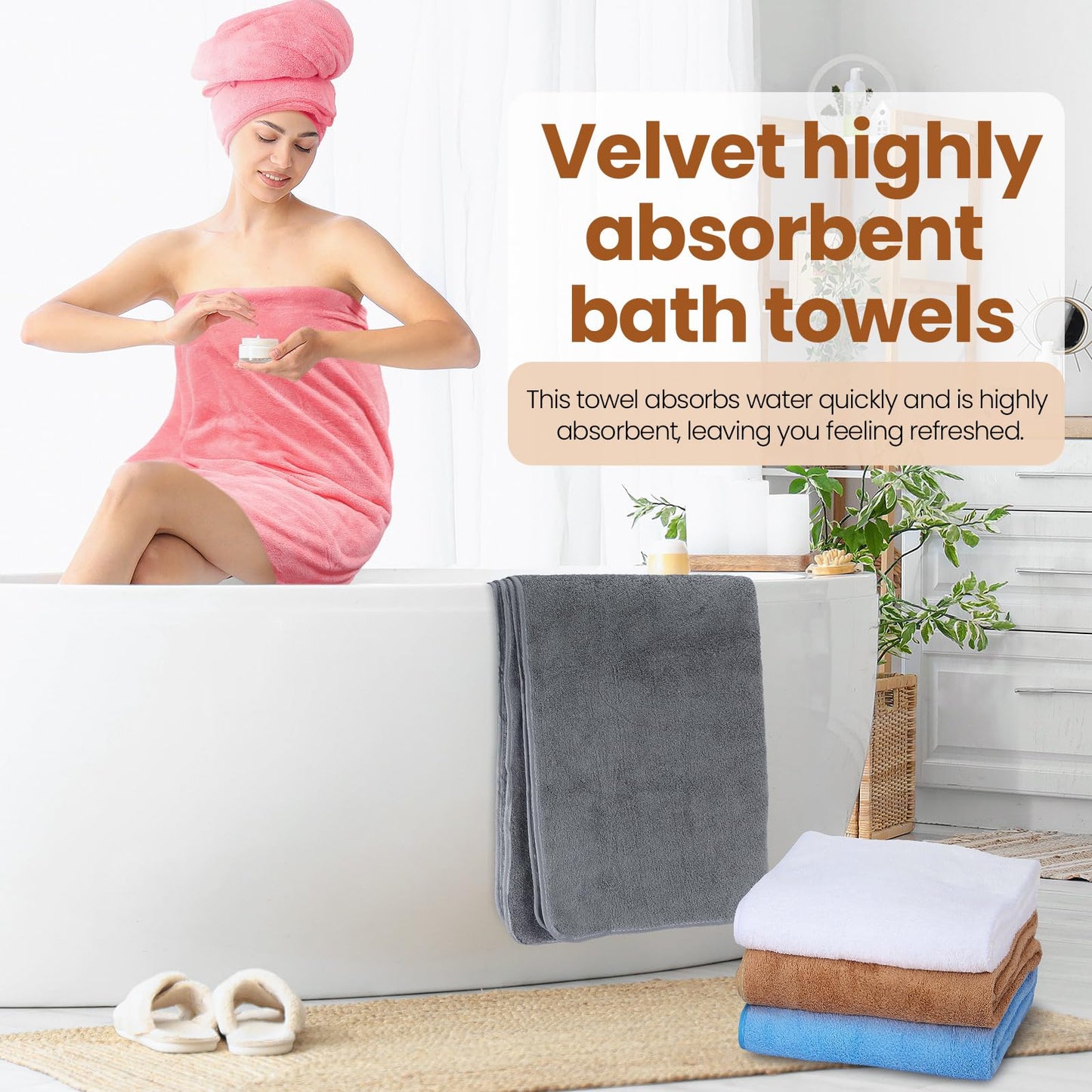 Peryiter 8 Pcs Microfiber Bath Towel Set 28 x 55 Inches Microfiber Towels Absorbent Soft Quick Dry Bathroom Towel Bulk for Adults Dorm Spa Gym Beach Pool Hotel(Multi Colors)