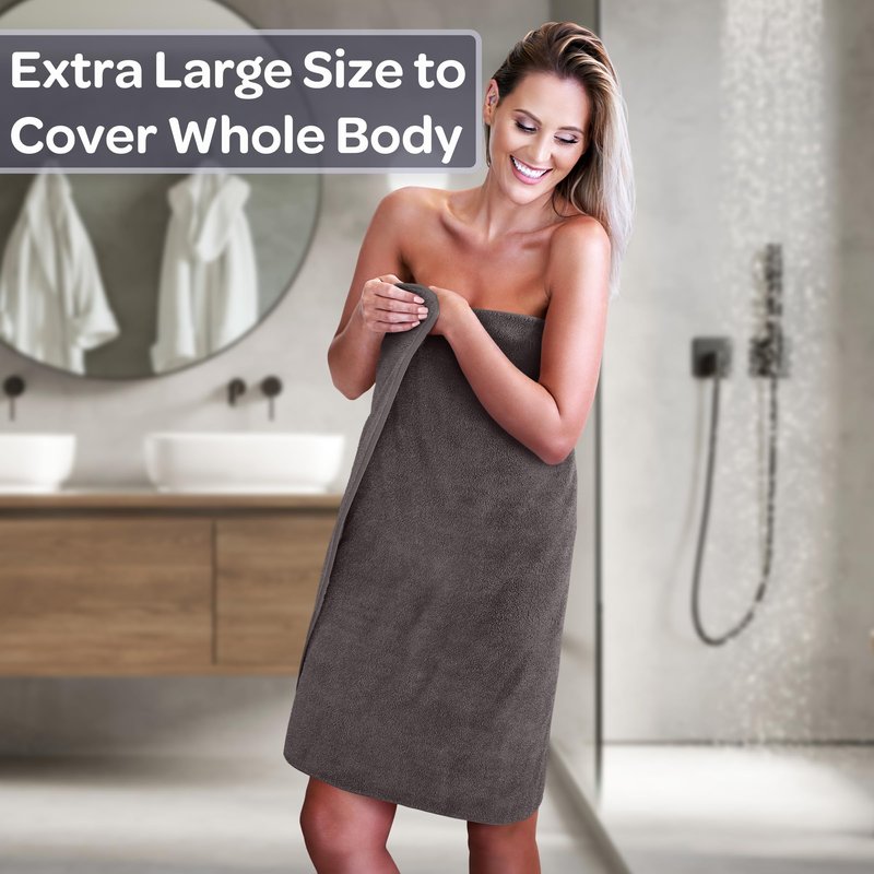 6 Piece Towel Set - 625 GSM 100% Cotton Bathroom Accessories - 2 Bath Towels, 2 Hand Towels, and 2 Wash Cloths - Soft and Absorbent Bath Sheets for Shower, Gym, Dorm, and Spa by Lavish Home (Charcoal)