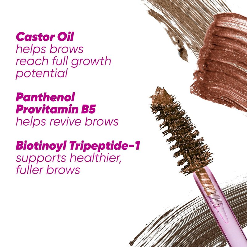 Kosas Air Brow Tinted Eyebrow Gel – Volumizing Brow Gel with Flexible Long-Lasting Hold, Black