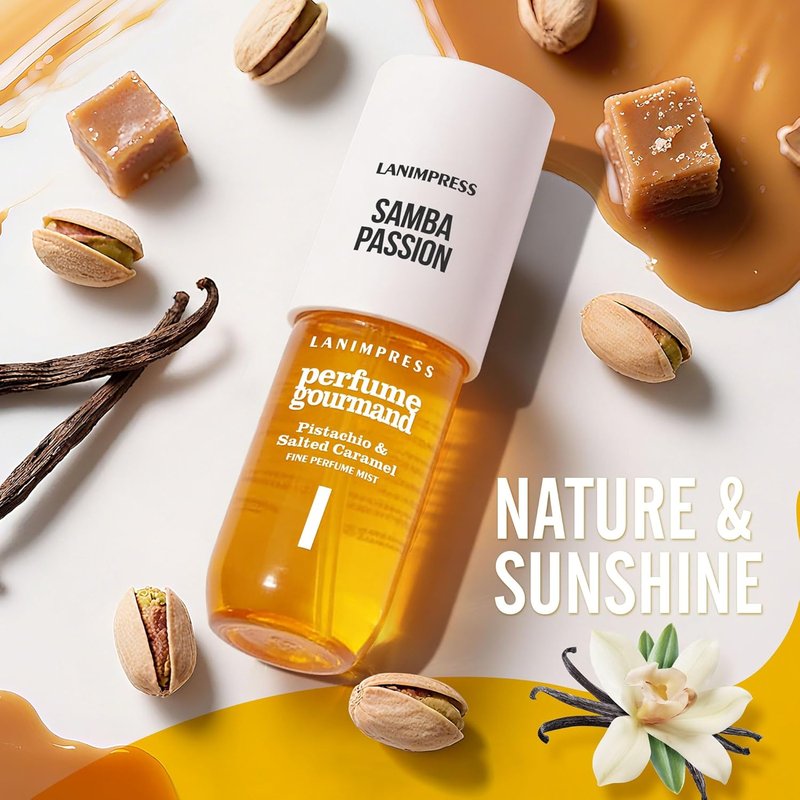 **Irresistible Sunshine | 3 FL OZ Hair and Body Fragrance Mist for Women - Gourmand Floral Scent with Pistachio & Caramel Vanilla**