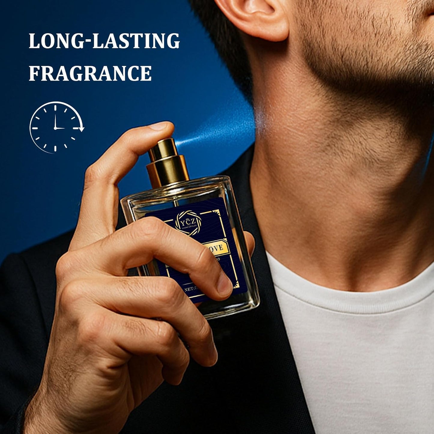 Ycz Cologne for Men - Long-Lasting Marine & Spicy Wood Fragrance | 1.7oz Sleek Bottle for Elegant Gifts