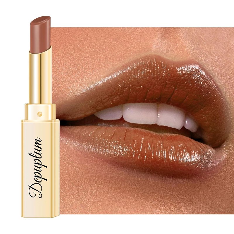 Brown Lipstick for Women - Moisturizing Tinted Lip Balm | Hydrating Glossy Finish for Dry Lips (DM72 Brown)