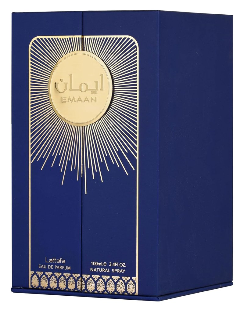 Lattafa Emaan Eau de Parfum Spray - Unisex Fragrance, 3.4 Ounce | Long-Lasting Scent