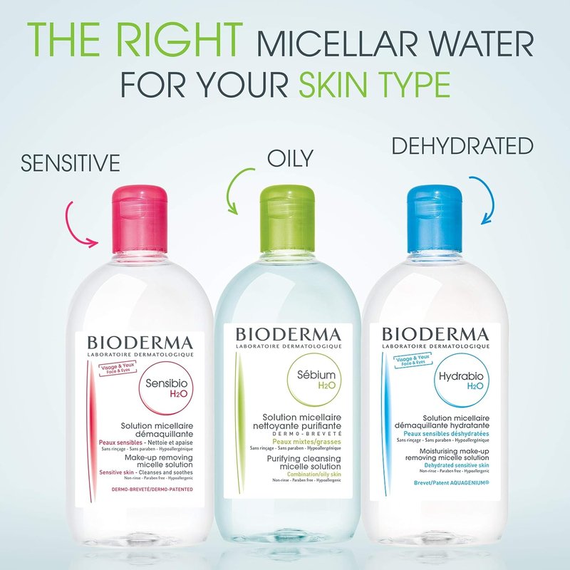 Bioderma Sébium H2O Micellar Water - Facial Cleanser & Makeup Remover for Oily Skin | 500ml