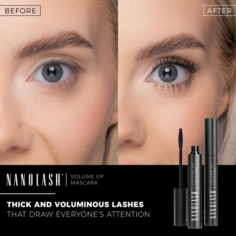 Nanolash Volume Up Mascara 10 ml - Thickening Mascara, False Lash Effect, Black