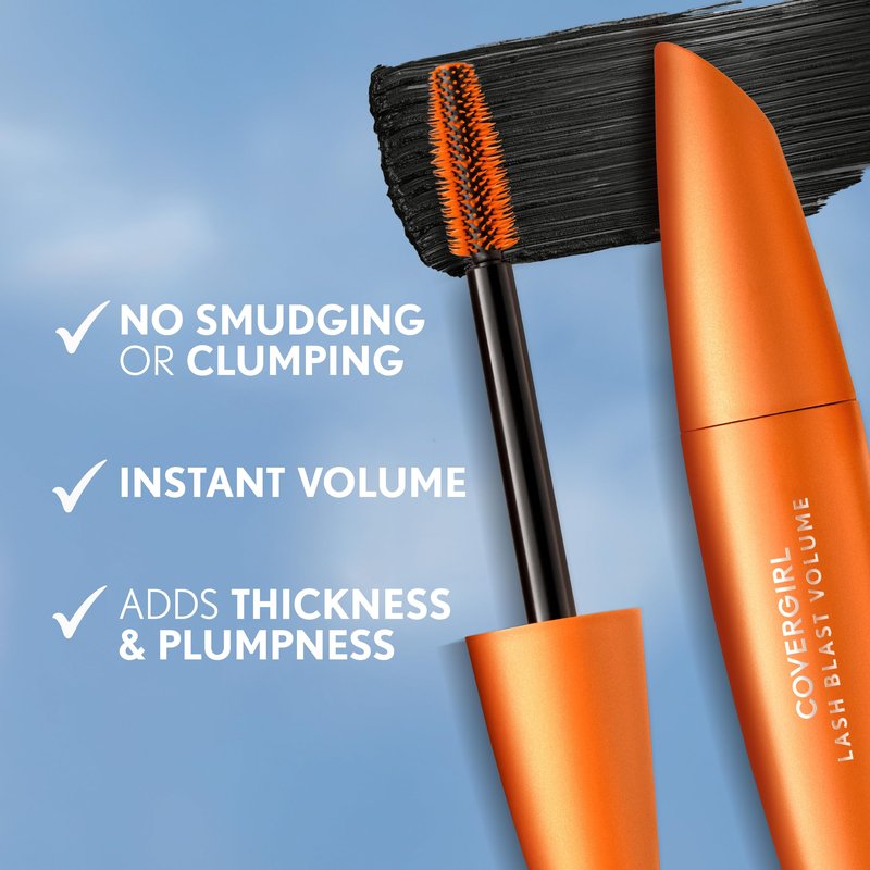 COVERGIRL Lash Blast Volume Mascara, Long-Wearing, Smudge-Proof, Cruelty Free - Black (Pack of 2)