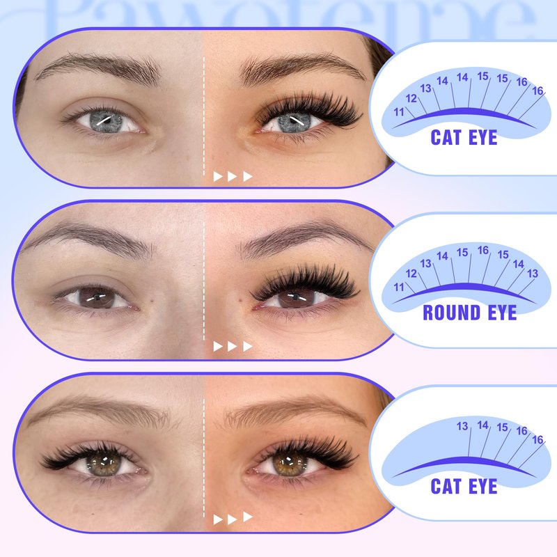 Pawotence Lash Clusters 480pcs Individual Lashes 30D 40D Cluster Eyelash Extensions Eyelash Clusters Lash Extensions for Self Application (30D&40D, 0.07D, 11-16mm Valuable Pack)