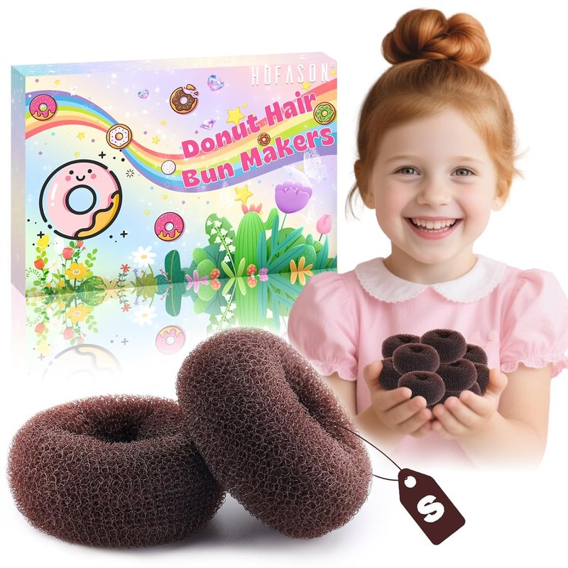 Hair Bun Maker for Kids - 2 Inch Extra Small Chignon Sock Forms | 6 PCS Bun Accessories for Teen Girls