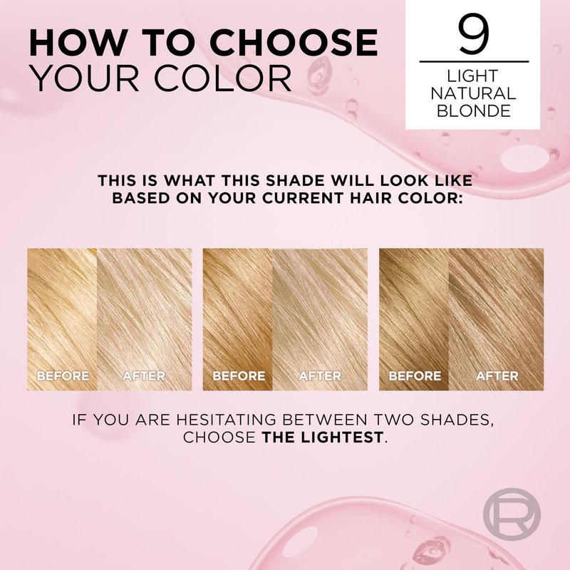 L'Oreal Paris Excellence Crème Permanent Hair Dye, Triple Care Hair Color with Hyaluronic Acid for 100% Gray Coverage, 9 Light Natural Blonde, 1 Kit (Packaging May Vary)