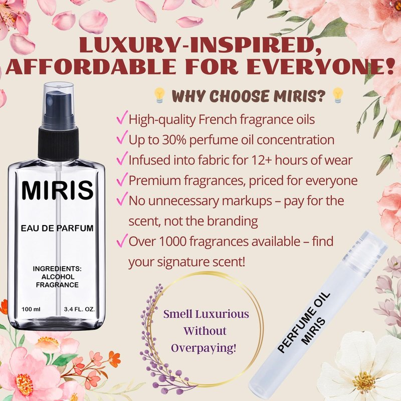 MIRIS No. 53, Inspired by Tresor, Long-Lasting Eau de Parfum for Women, Spray 3.4 Fl Oz / 100 ml