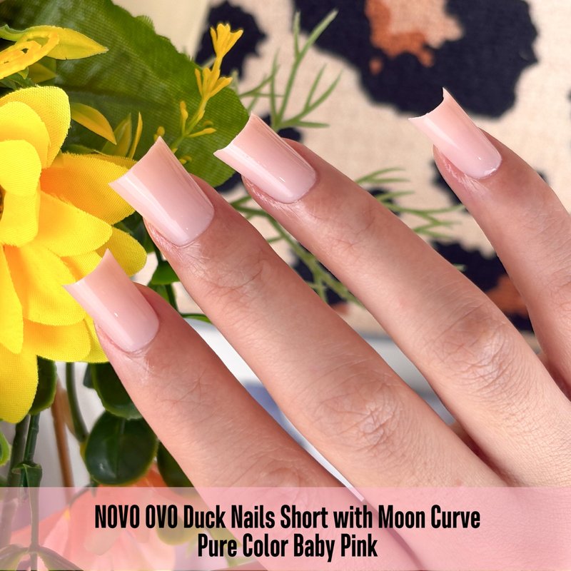 NOVO OVO Pure Stiletto Nail Tips, Press On Nails Medium Long Pure Color, Extra Thick Pointed Soft Gel Fake Nails for Salon DIY