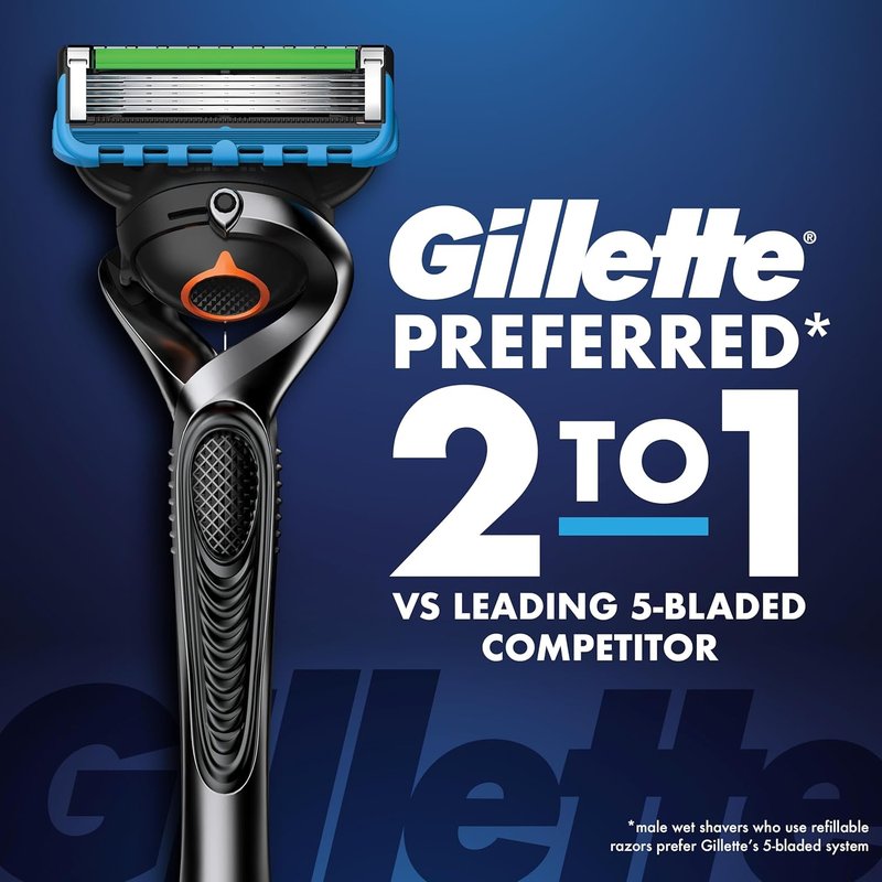 Gillette ProGlide Shield Razors for Men - 8 ProShield Blade Refills & Travel Case Included