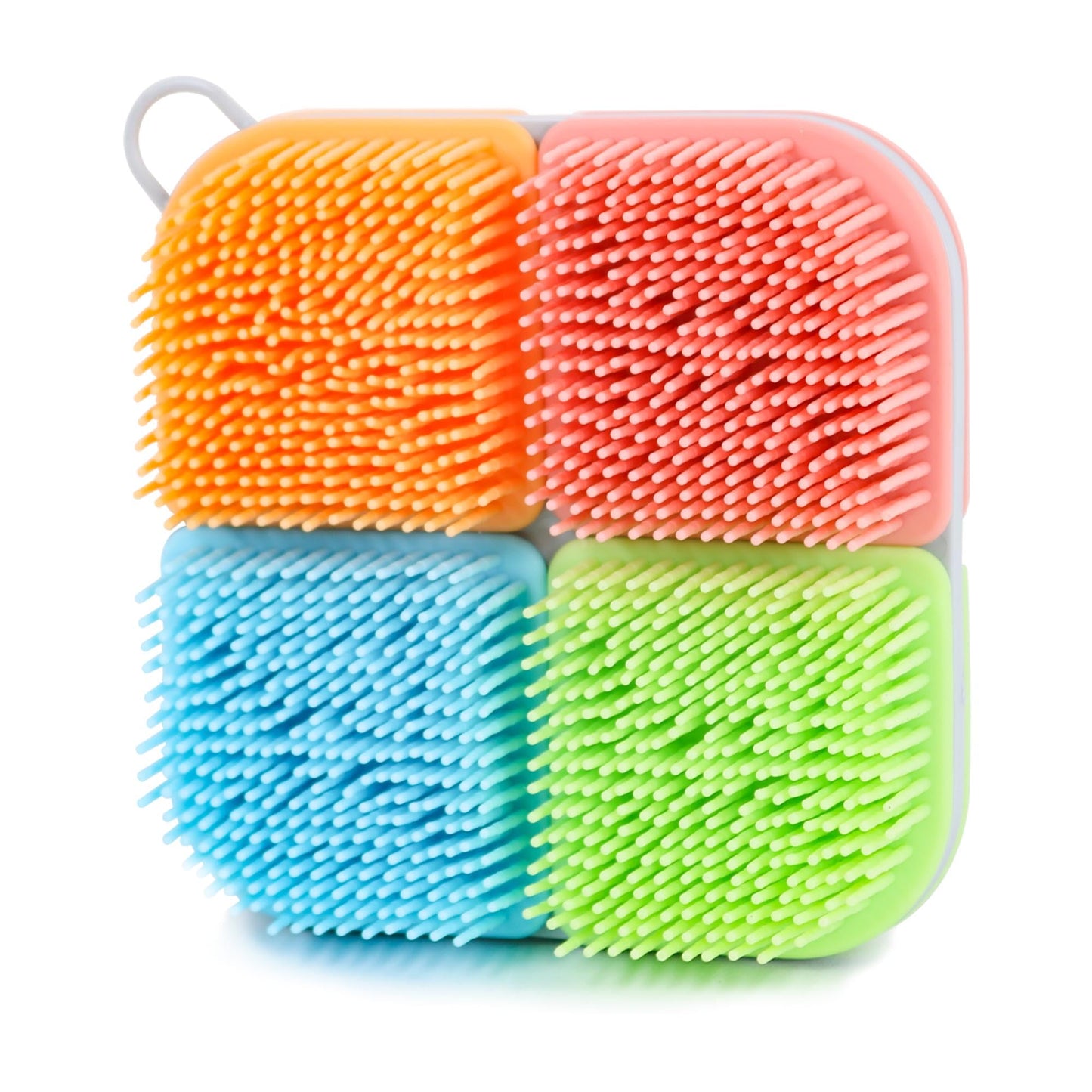 OWIIZI Silicone Loofah Gentle Exfoliating Body Scrubber Food-Grade Soft Lather Well Bath Scrub Brush for Shower or Face