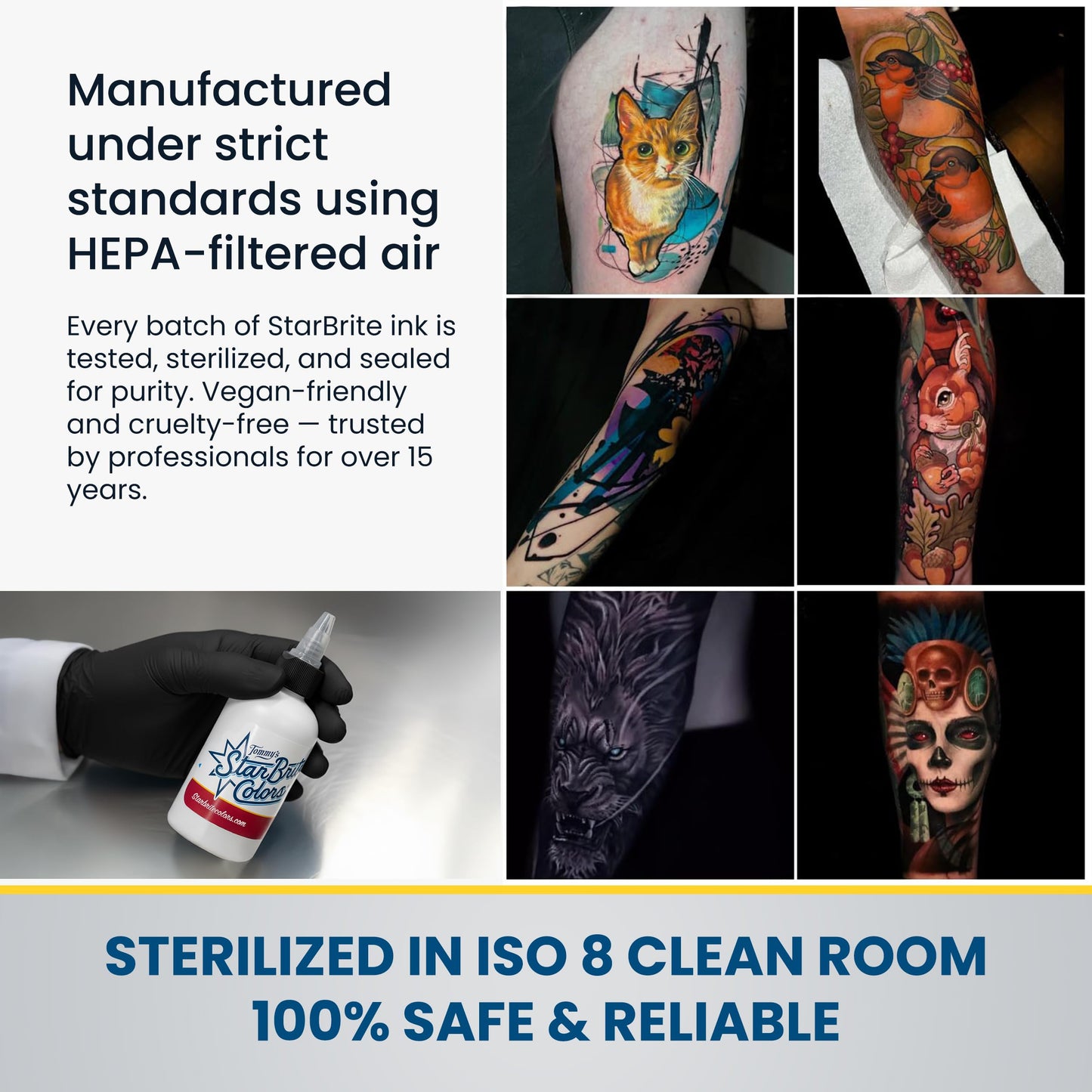 Starbrite Colors Tattoo Ink 1oz Sterilized Authentic Original USA (Mixing White)