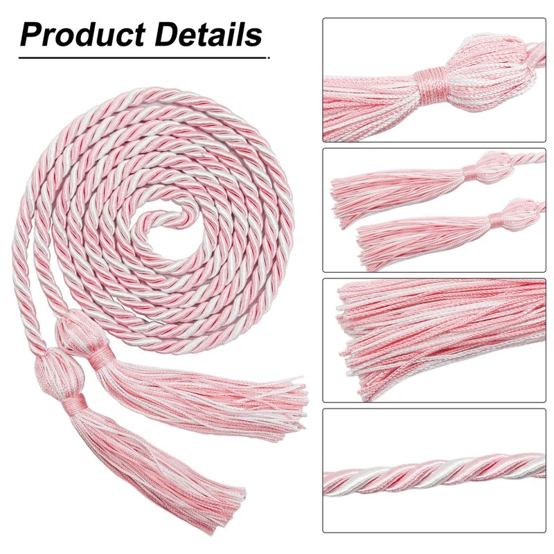 GraduationMall Graduation Honor Cord 68" PinkWhite