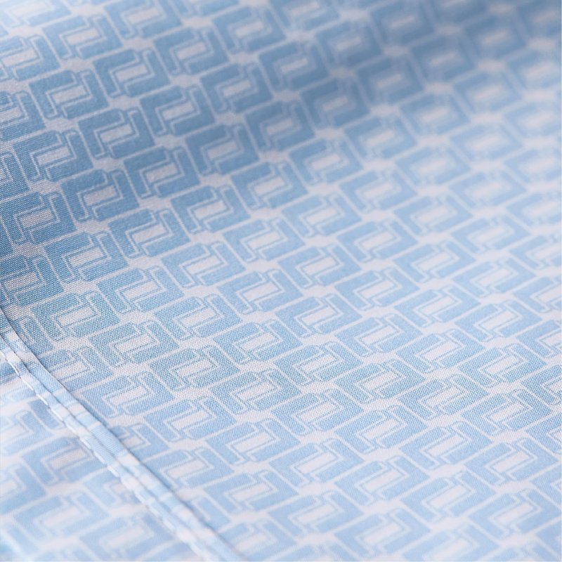 Lacoste Mini Geo Logo 100% Percale Cotton 3-Piece Sheet – Cool, Crisp, Matte, and Durable, Oeko-Tex Certified – Print, Open Air, Twin