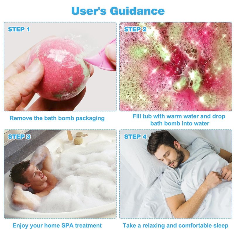 Bath Bombs for Men and Women, Gifts Set for Women & Men with Strong Scented Handmade Organic Bath Bombs Set, Natural Essential Oils, 8 Pack Relaxing Gifts, Mother's Day Birthday Gifts