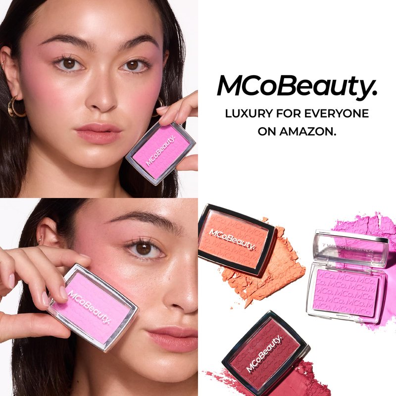 MCoBeauty Glow Up pH Powder Blush - Vivi Pink - Color Activated Soft Matte Blusher for Cheeks - Blendable, Buildable & Long Wearing Face Makeup - Natural Finish - Vegan & Cruelty Free