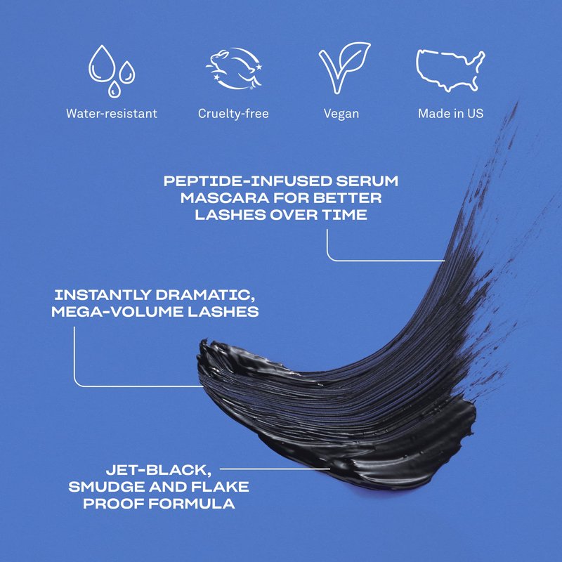 Babe Original Babe Lash Mascara - Smudge Proof, Long Lasting & No Clump Formula, Buildable Volume, Water Resistant, Dramatic Black (Volumizing Mascara)