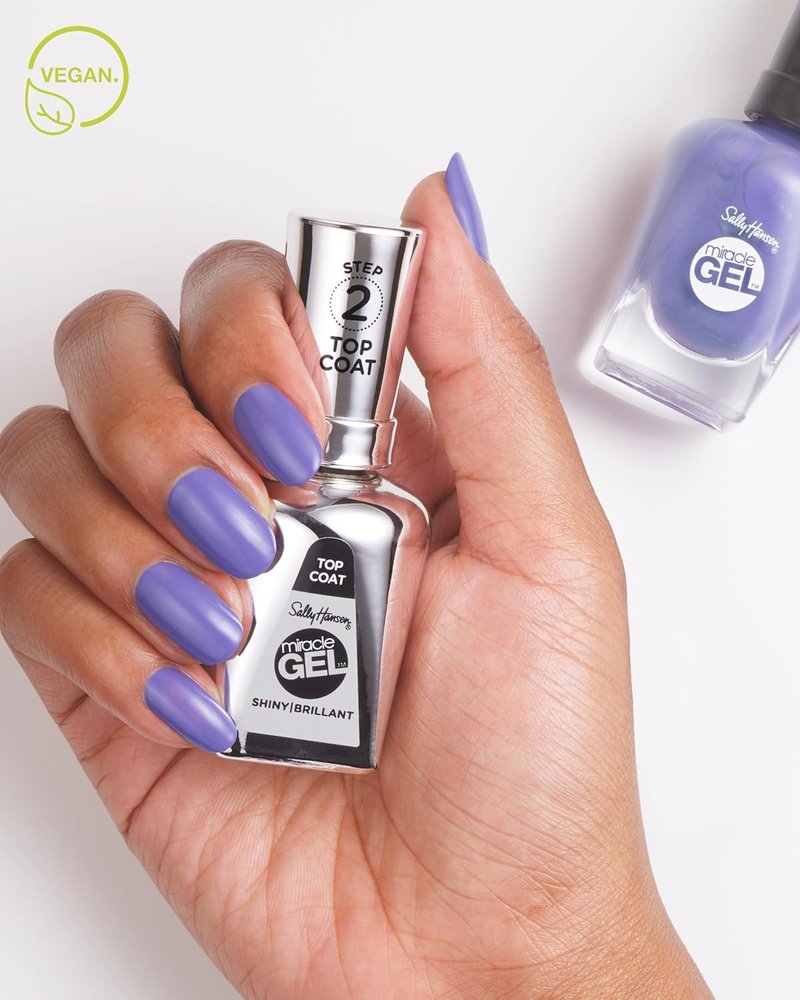 Sally Hansen Miracle Gel™ | Shiny Top Coat for Long-Lasting, Gel-Like Finish | Clear Nail Polish