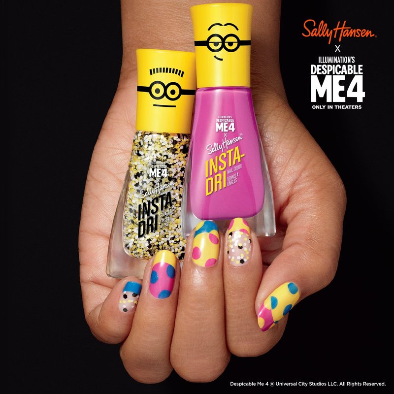 Sally Hansen Insta-Dri® X Despicable Me, Sweet Villainy, Quick Dry, Long Lasting, Streak-Free Shine, Pink Nail Polish