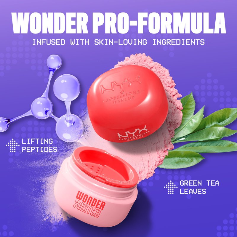 NYX PROFESSIONAL MAKEUP Wonder Snatch Setting Powder, Lifting Loose Powder With Up To 16HR Wear - Cheeky Cherry (Brightening Pink)