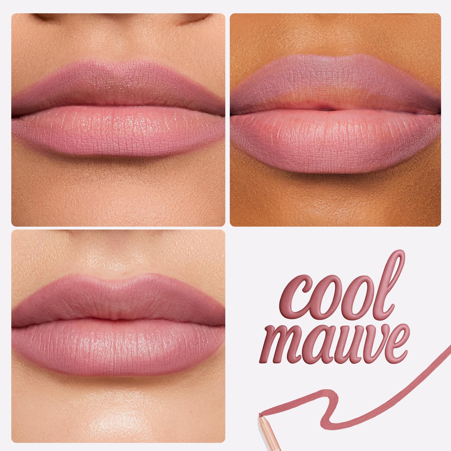 tarte maracuja juicy lip plump liner - Plumping Lip Liner with Hyaluronic Acid to Hydrate Lips, No-Needle Plumping Effect, Includes Mystery Charm, Vegan & Cruelty-Free, full size, cool mauve