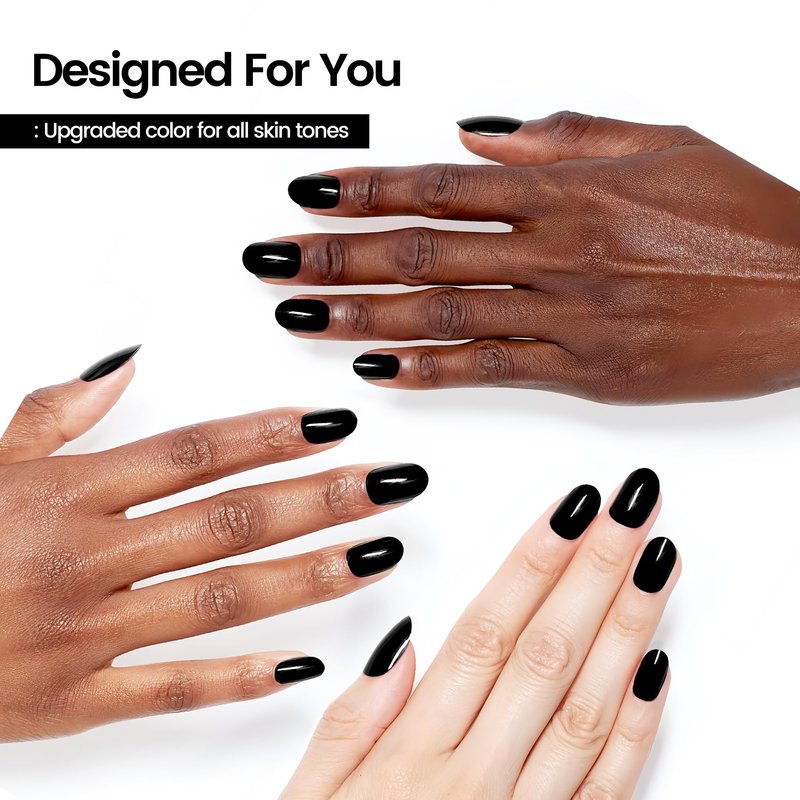 JODSONE 18ml Gel Nail Polish Black Gel Polish Soak Off U V Lamp Gel Polish Nail Art Manicure Salon DIY at Home Gift for Women
